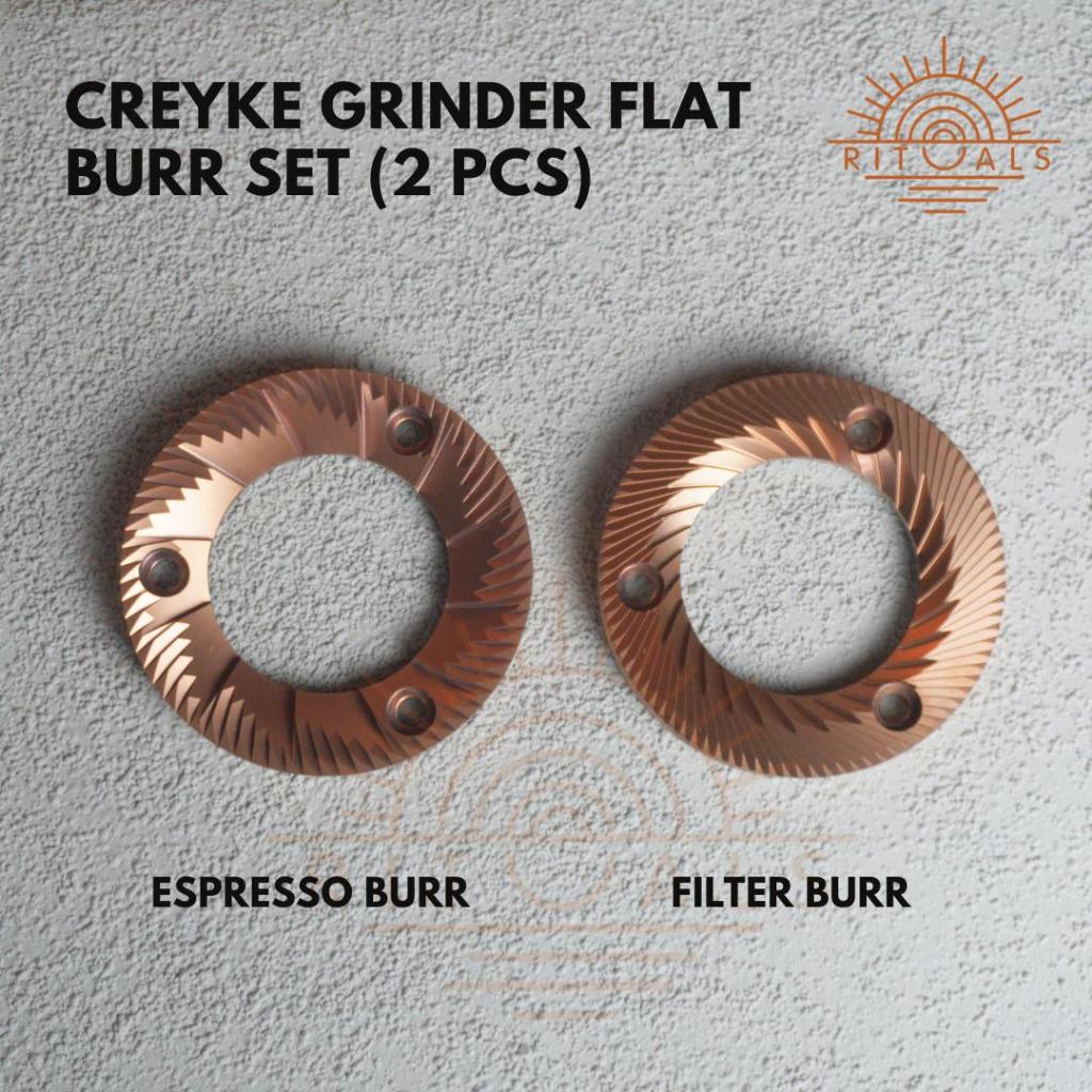 Creyke RedTi Red Titanium Flat Burr 54mm / 64mm / 83mm | Upgrade Grinder DF54 DF64 DF83 | Brew Burr 