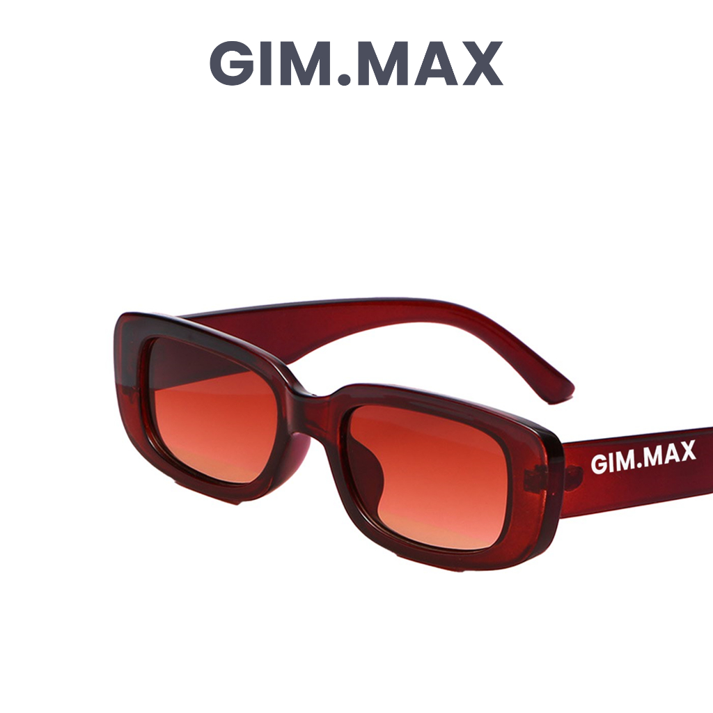 GIM.MAX Oval-Square Kacamata Hitam Oval Bingkai Kecil Kotak Retro dengan Lensa UV400