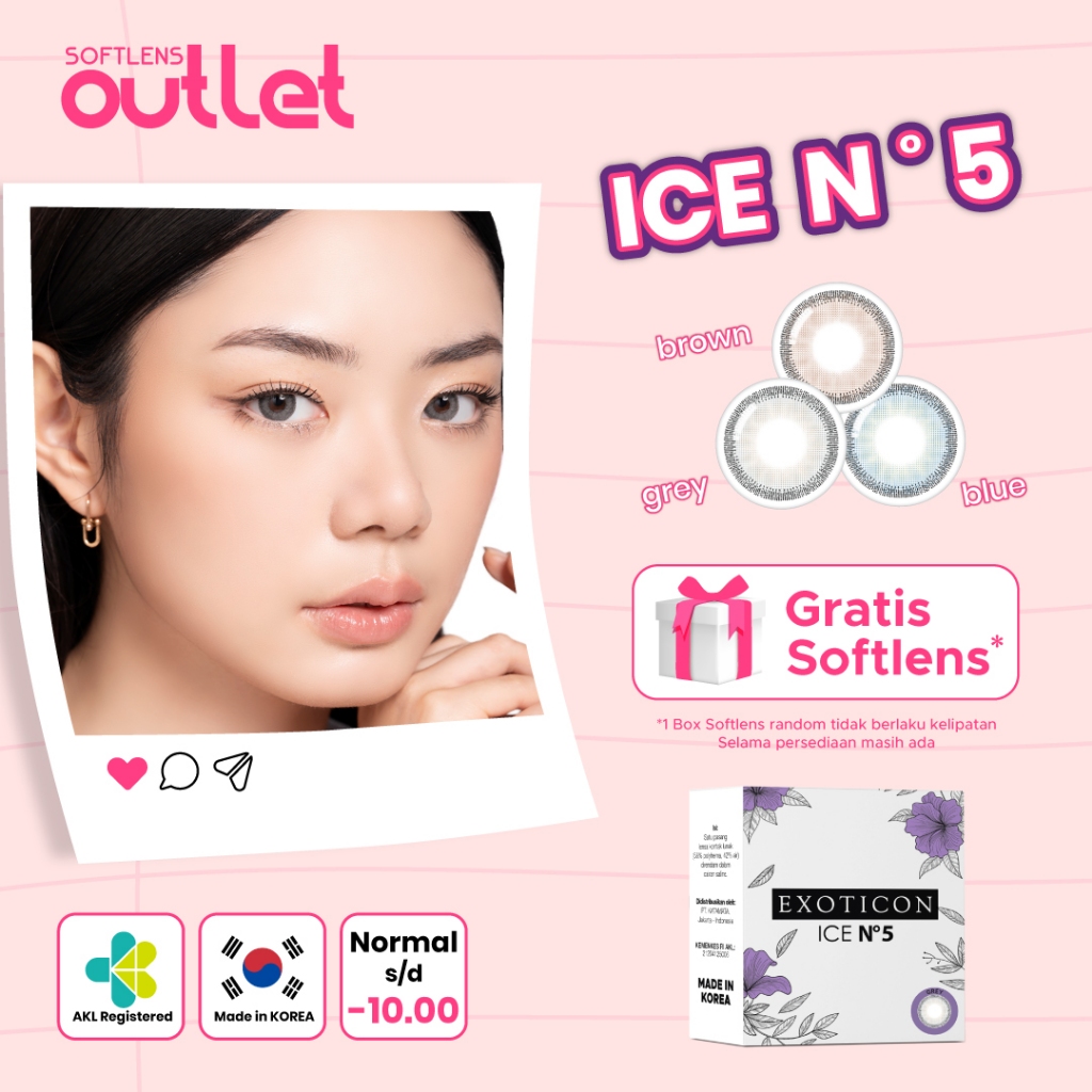 Ice N5 Varian Grey | Black | Blue By Exoticon - Softlens Outlet