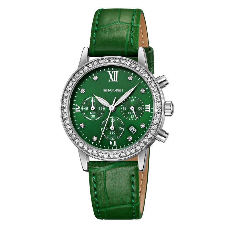Jam Tangan Anlaog wanita 9384 GREEN WR 30M