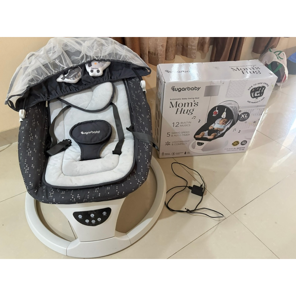 Preloved Sugar Baby Hug Me XL Automatic Swing Chair Bouncher Bayi