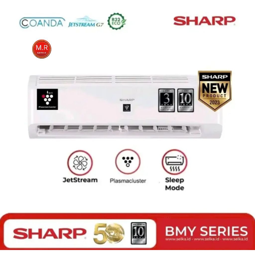 AC SHARP 1/2 PK ION PLASMACLUSTER AH-AP5BMY GARANSI RESMI 10 TAHUN