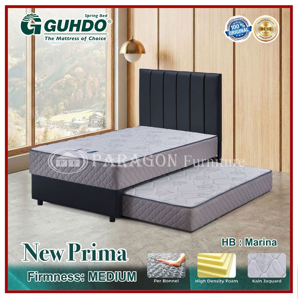 Guhdo Spring bed 2in1 New Prima Spinal Spring, HB Marina, Tamara 090 100 120 140 160 180 x 200 - Ful