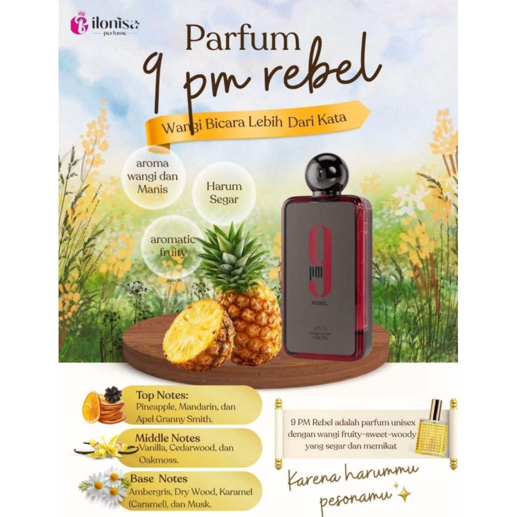 BIBIT PARFUME AFNAN 9PM REBEL | REPACK
