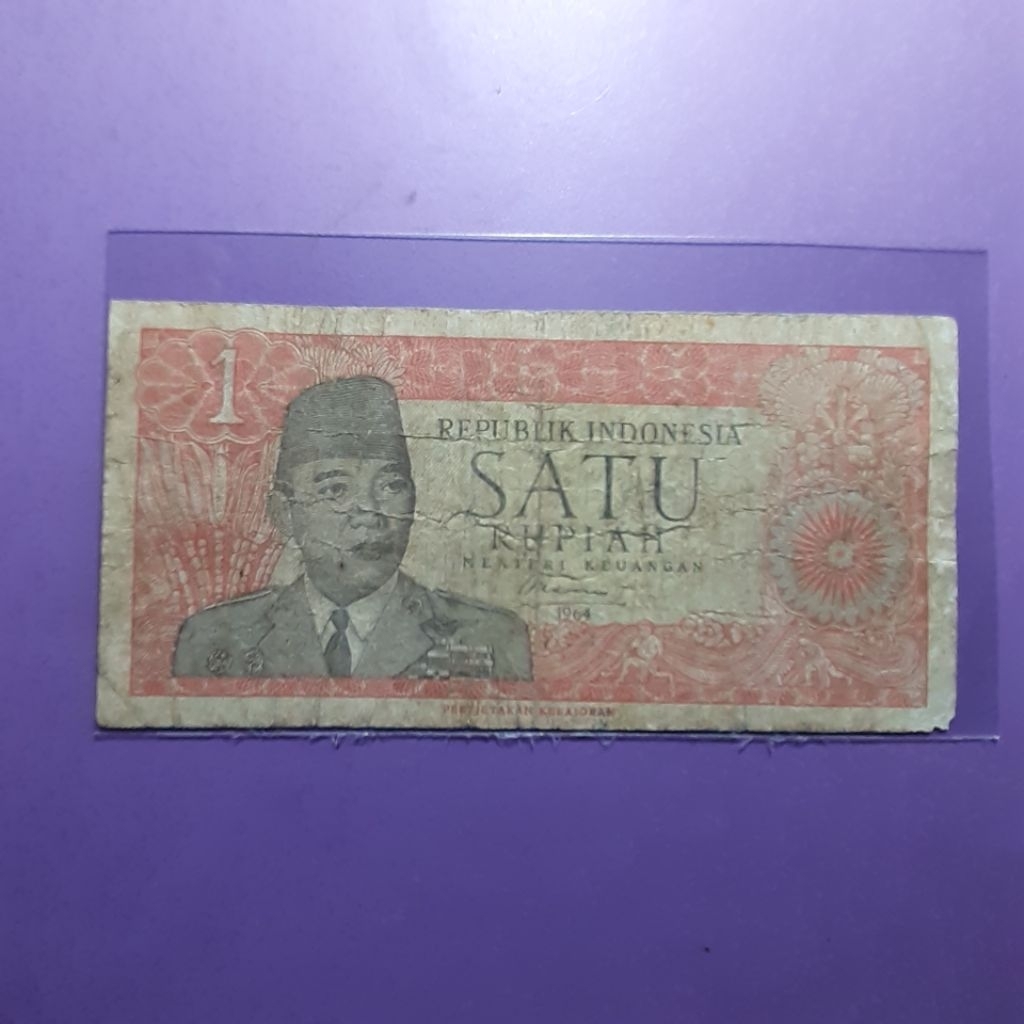 Uang 1 rupiah sukarno tahun 1964