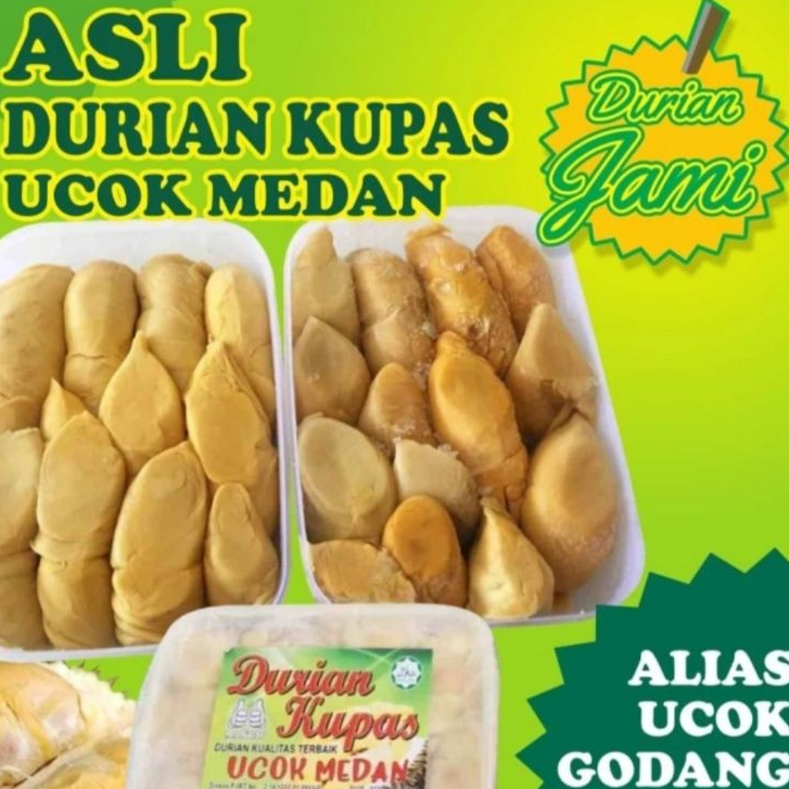 Fresh Fruit Daging Durian Kupas Premium Ucok Medan 500 Gr - YukFresh