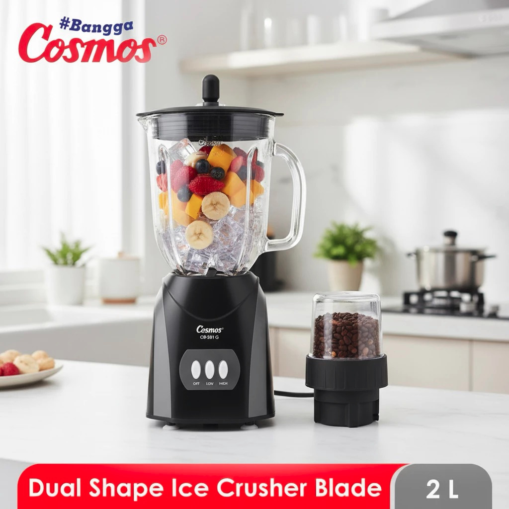 Cosmos Blender Kaca Beta Series Kapasitas 2 Liter CB-281