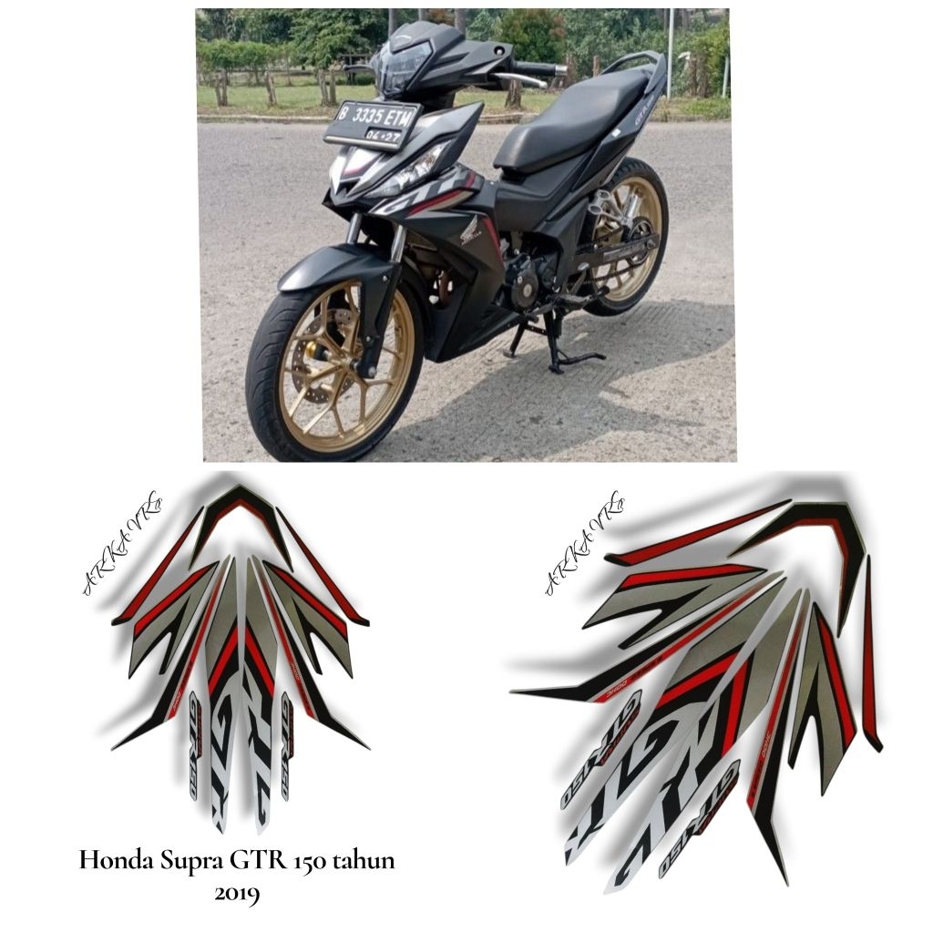 Stiker Sticker Striping Polet body motor Honda Supra GTR 150 tahun 2019 / List motor honda supra gtr