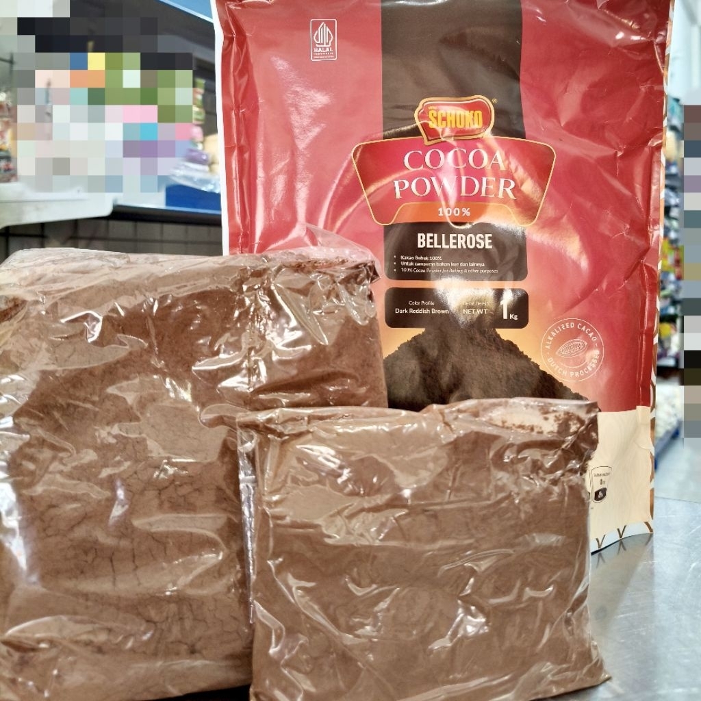 Bellerose Cocoa Powder 100gr, 250gr/Cocoa Powder Premium 20%/Bubuk Coklat Asli/Bubuk Minuman Coklat/