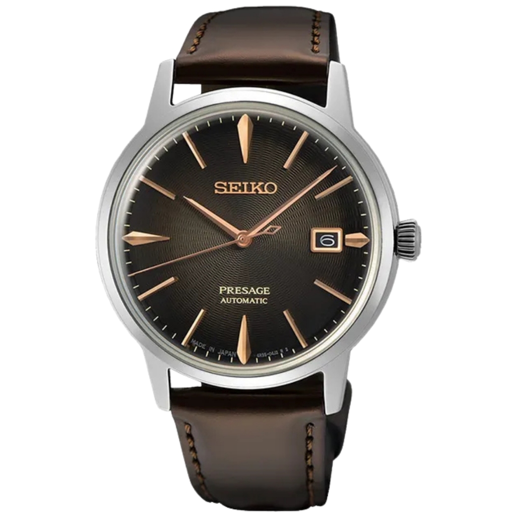 Galery Jam Tangan Seiko PRESAGE Automatic Brown Dial Brown Leather Strap