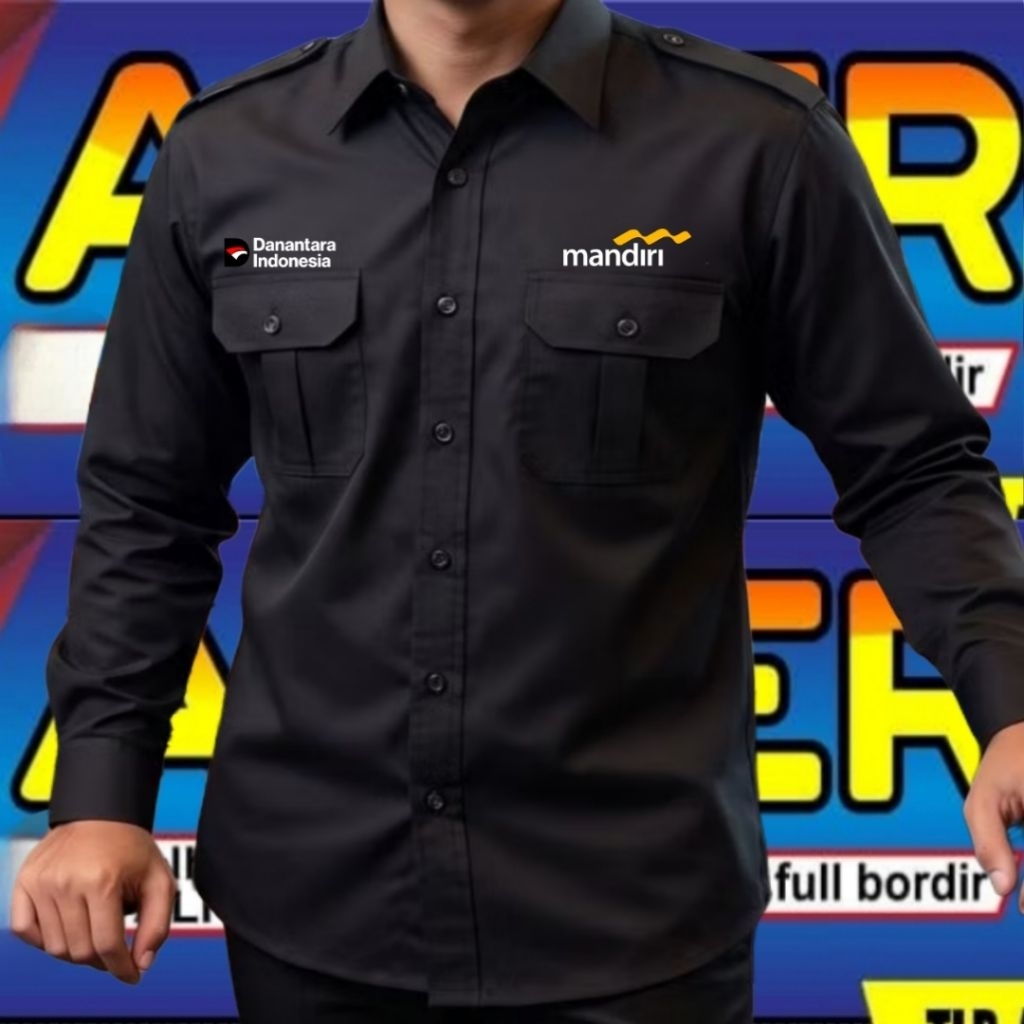 ready kemeja Bank mandiri Baju bank mandiri seragam Bank mandiri pdh Bank mandiri pdl bank mandiri k