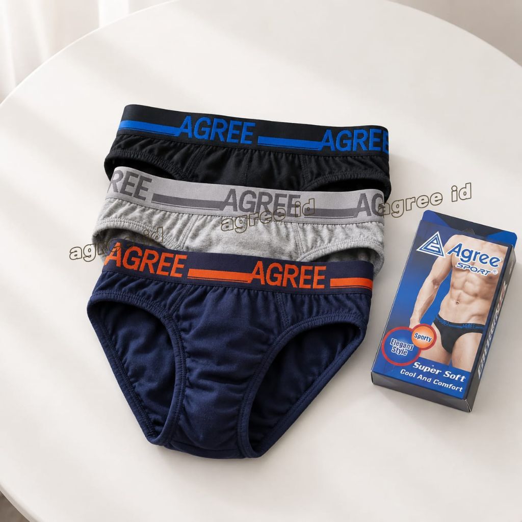 2BOX_AGREE 2325/cd agree karet boxer/cd laki-laki polos