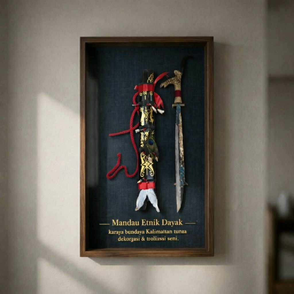 Hiasan Dinding Tradisiona Mandau  Dayak kalimantan