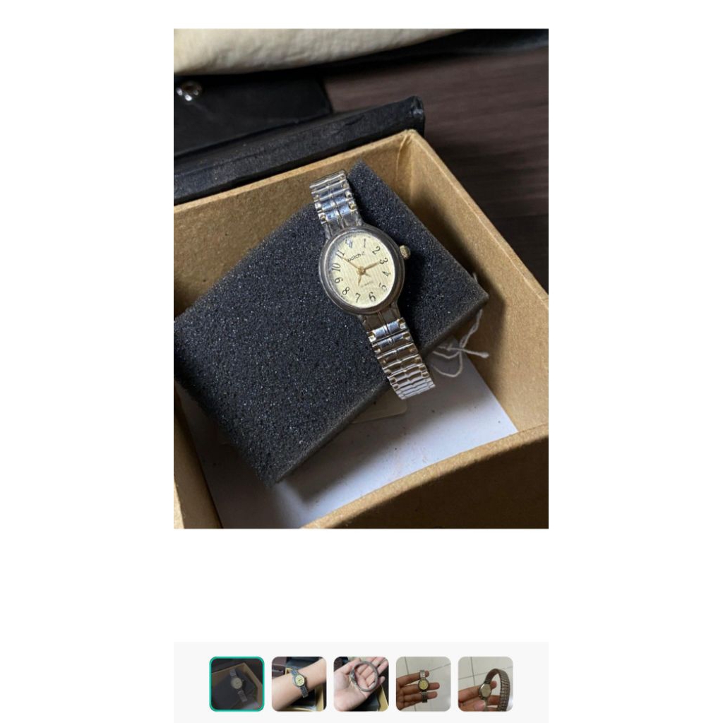 [ Preloved jam vintage - stretch strap watch ]