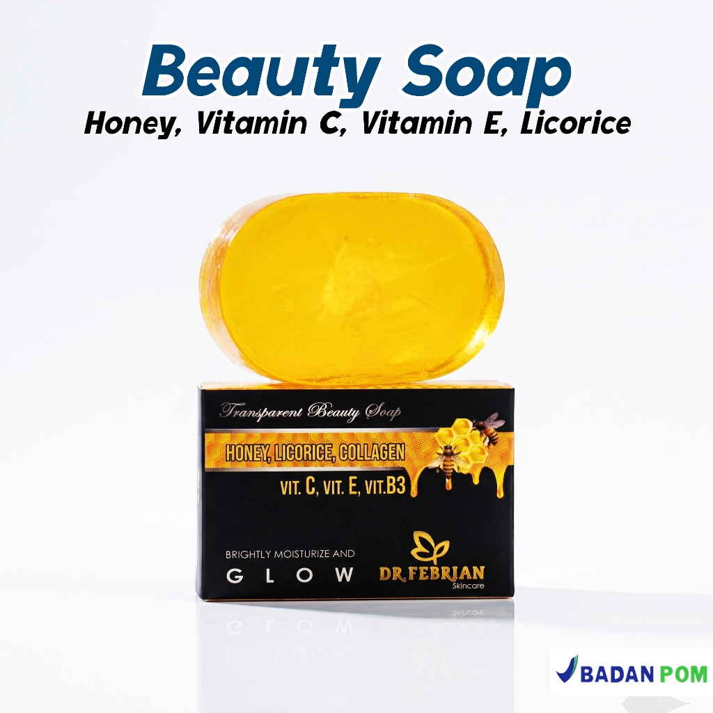 Sabun Cuci Muka Dr Febrian Skincare 60gr Facial Wash Glowing Vitamin C Madu Niacinamide Collagen BPO