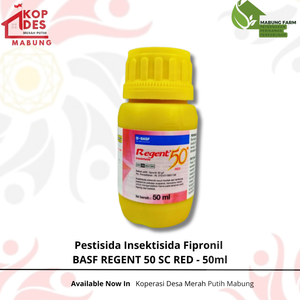 Pestisida Insektisida Fipronil BASF REGENT 50 SC RED - 50ml