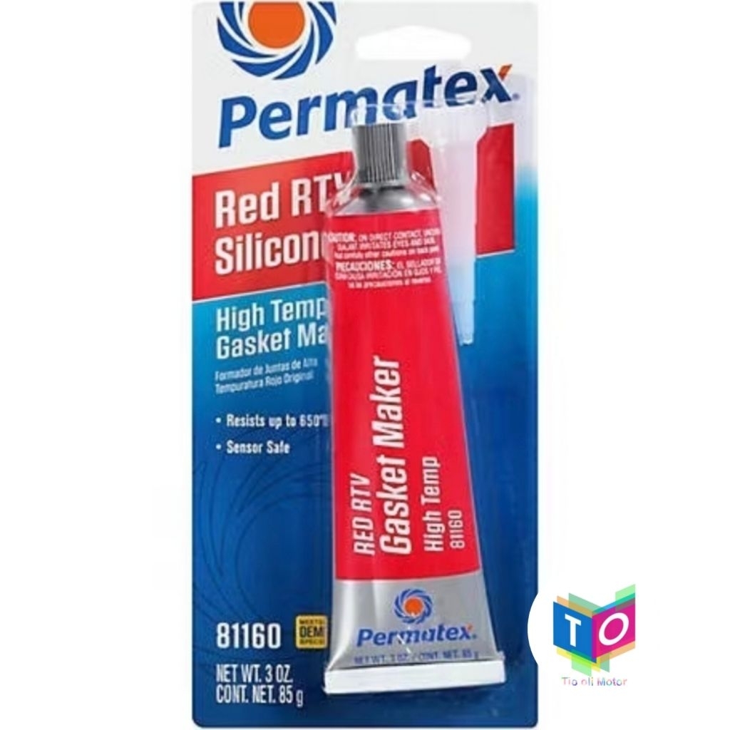 Permatex High-Temp Red RTV Silicone Gasket Lem Silicone Permatex (Merah) 85gr