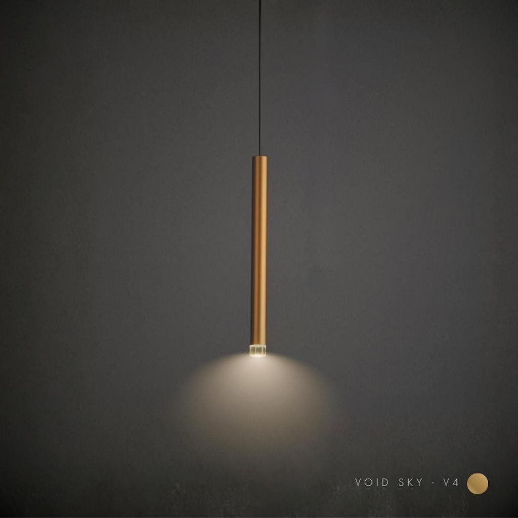 VOID SERIES | VOID SKY - V4 | Lampu Gantung Minimalis Emas | Gold Ceiling Pendant Lamp | XIONCO