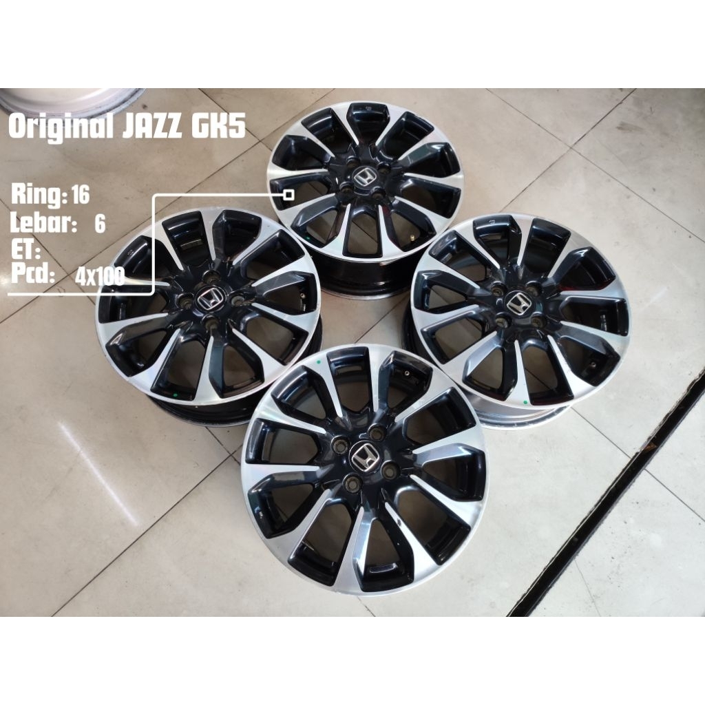 original velg oem jazz RS gk5 ring 16 satuan