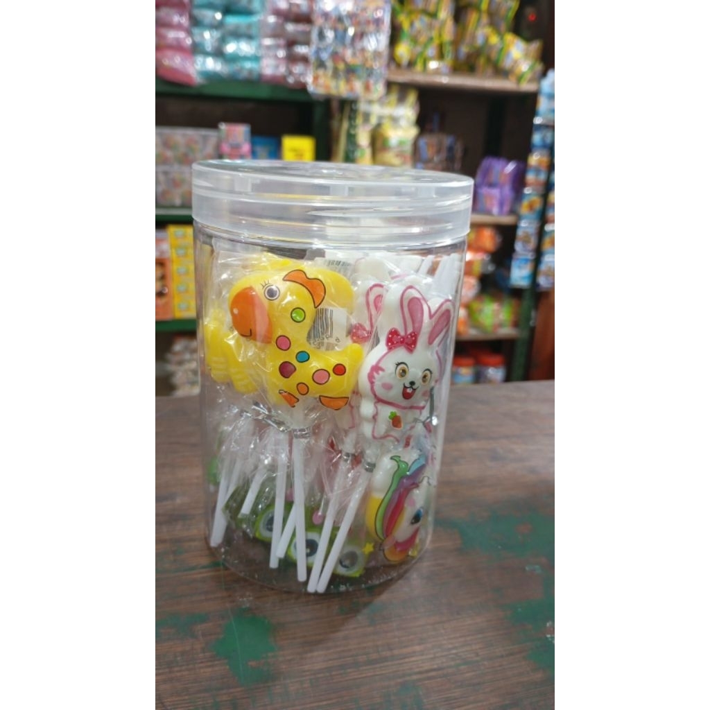 Permen Fruit Candy Tangkai/Lolipop Toples dan Satuan