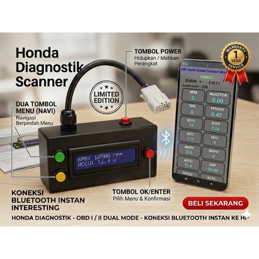 scanner motor honda OBD1 & OBD2