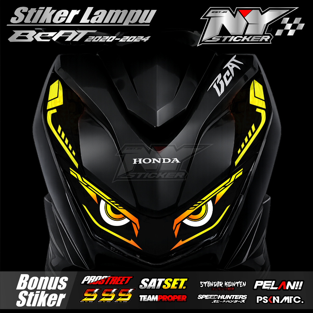 Sticker Lampu Motor Beat New 2020 2021 2022 2023 Sticker Alis Depan Lampu Beat Deluxe Beat Street