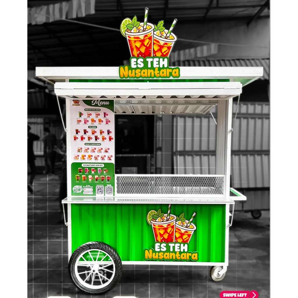 Gerobak booth es teh jumbo suki bakaran jasuke takoyaki