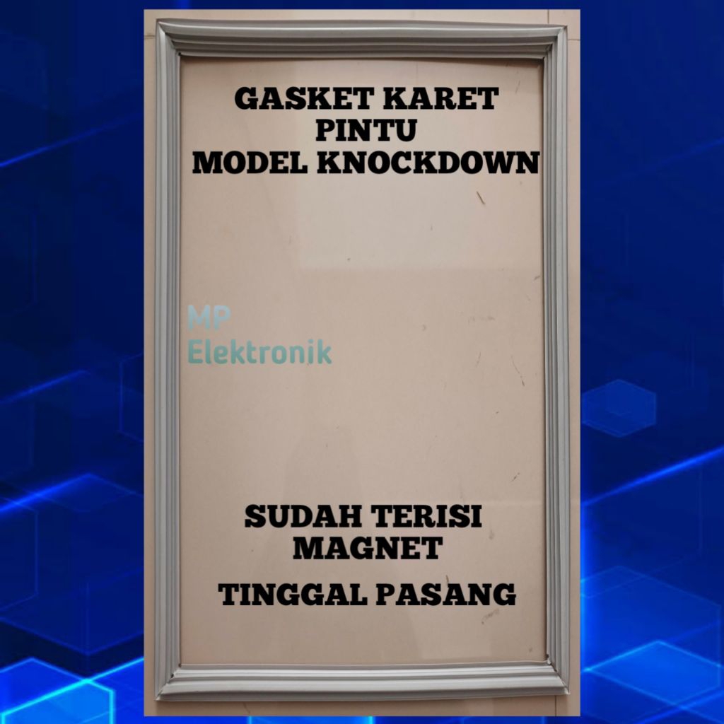 GASKET KARET PINTU KULKAS PANASONIC NR-BN229N KNOCKDOWN 100 X 50 CM SUDAH TERMASUK MAGNET