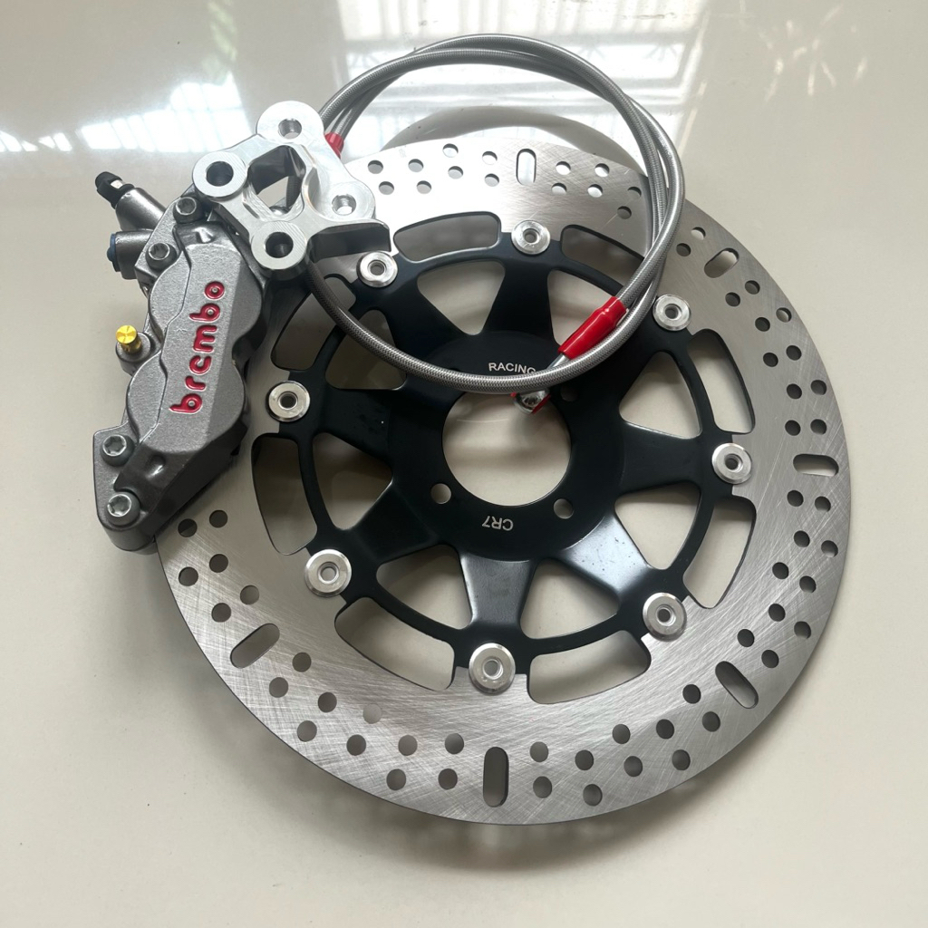 PAKET KALIPER CAKRAM DEPAN RX KING KALIPER BIG POT PIRINGAN 300MM MODEL PSM BLACK ATAU KTC BULAT RX 