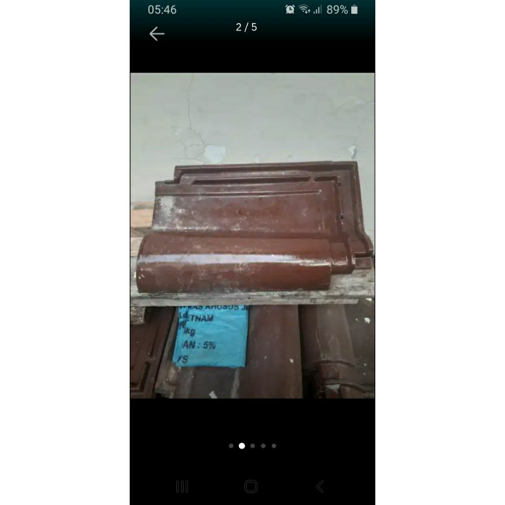 GENTENG KERAMIK ikad double block BROWN bekas
