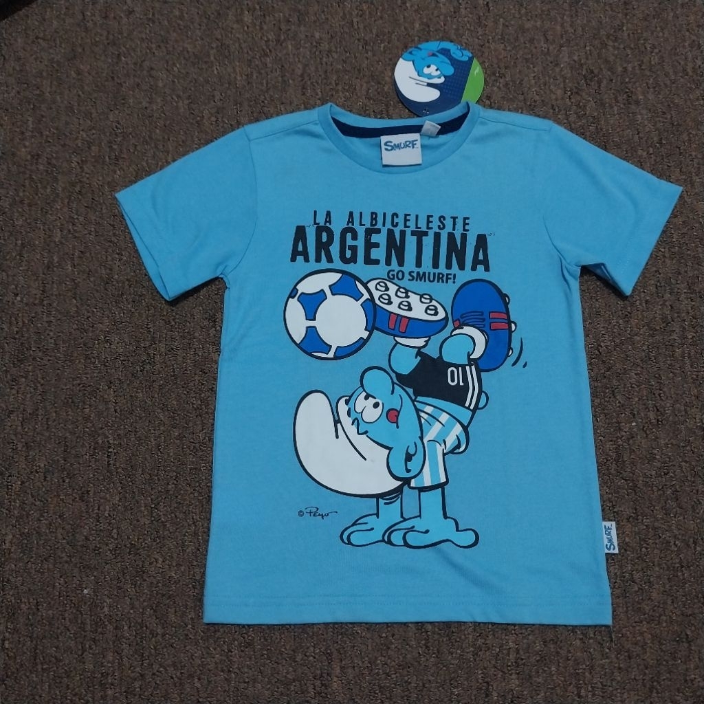 Kaos anak.karakter smurf original