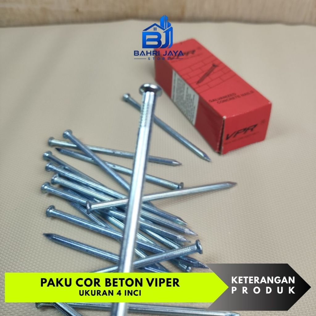 PAKU COR BETON 4 INCI VIPER - PAKU BETON PUTIH - PAKU BETON GALVANIS