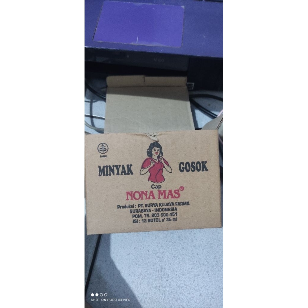 NONA MAS MINYAK GOSOK KEMASAN 1 DUS 12 BOTOL PER 35ml original dari flores 100% original