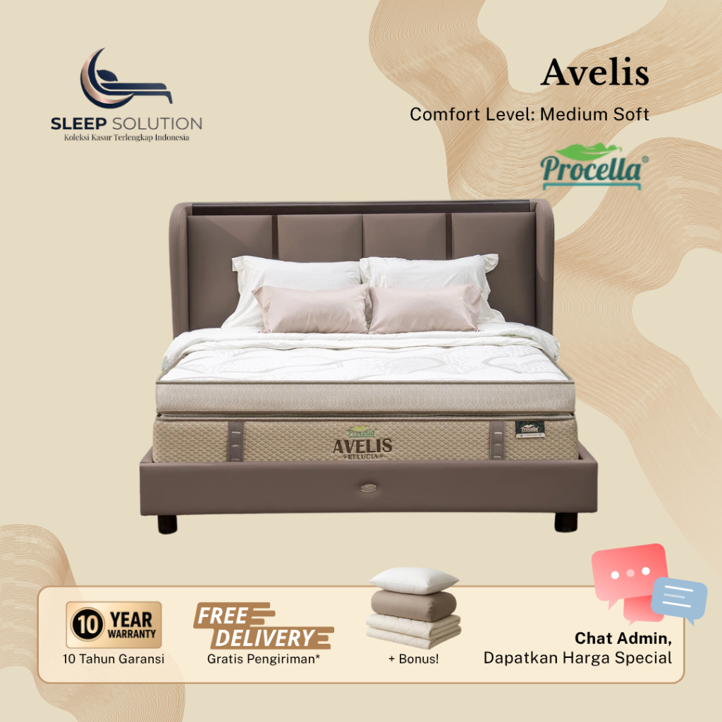 PROCELLA AVELIS I  Kasur Spring Bed | Matras Premium | 100x200, 120x200, 160x200, 180x200, 200x200