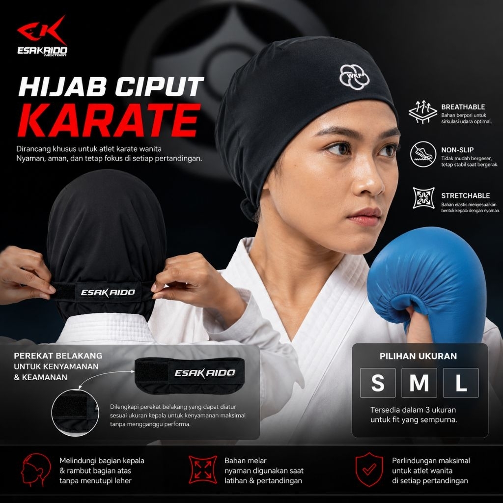 ESAKAIDO - HIJAB CIPUT KARATE WKF