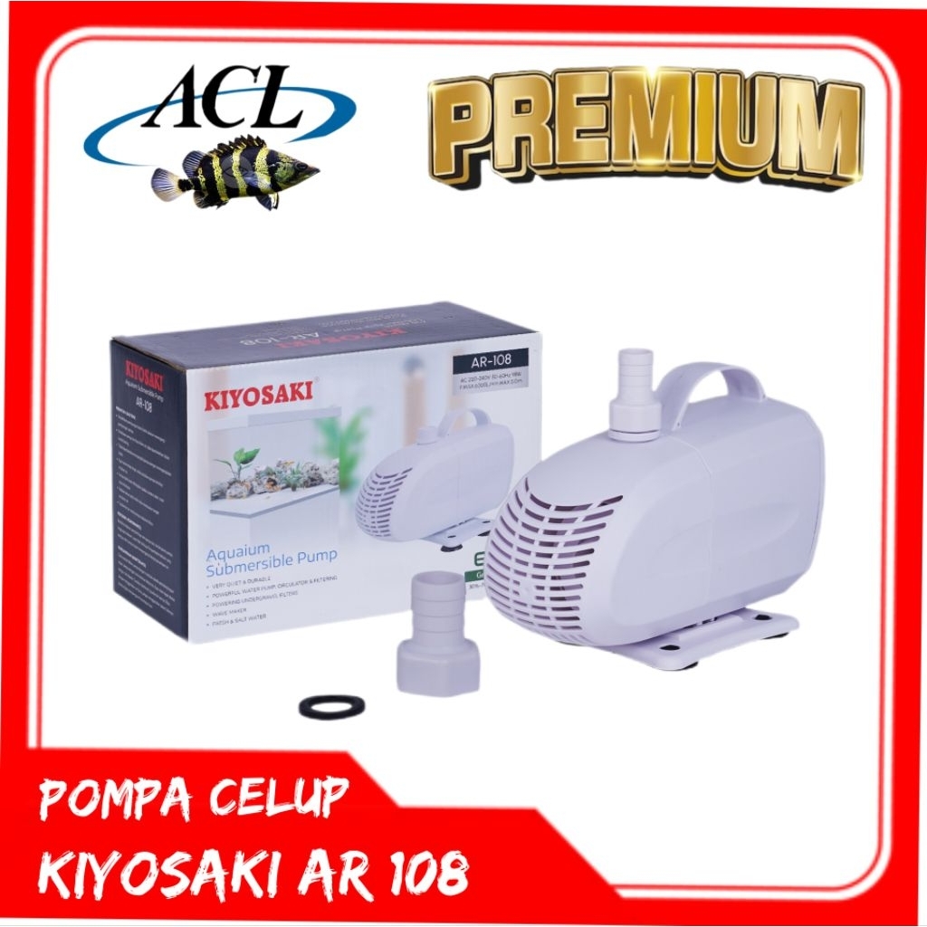 POMPA KOLAM FILTER IKAN KOI KIYOSAKI AR 108 WATER PUMP KOLAM IKAN HIAS