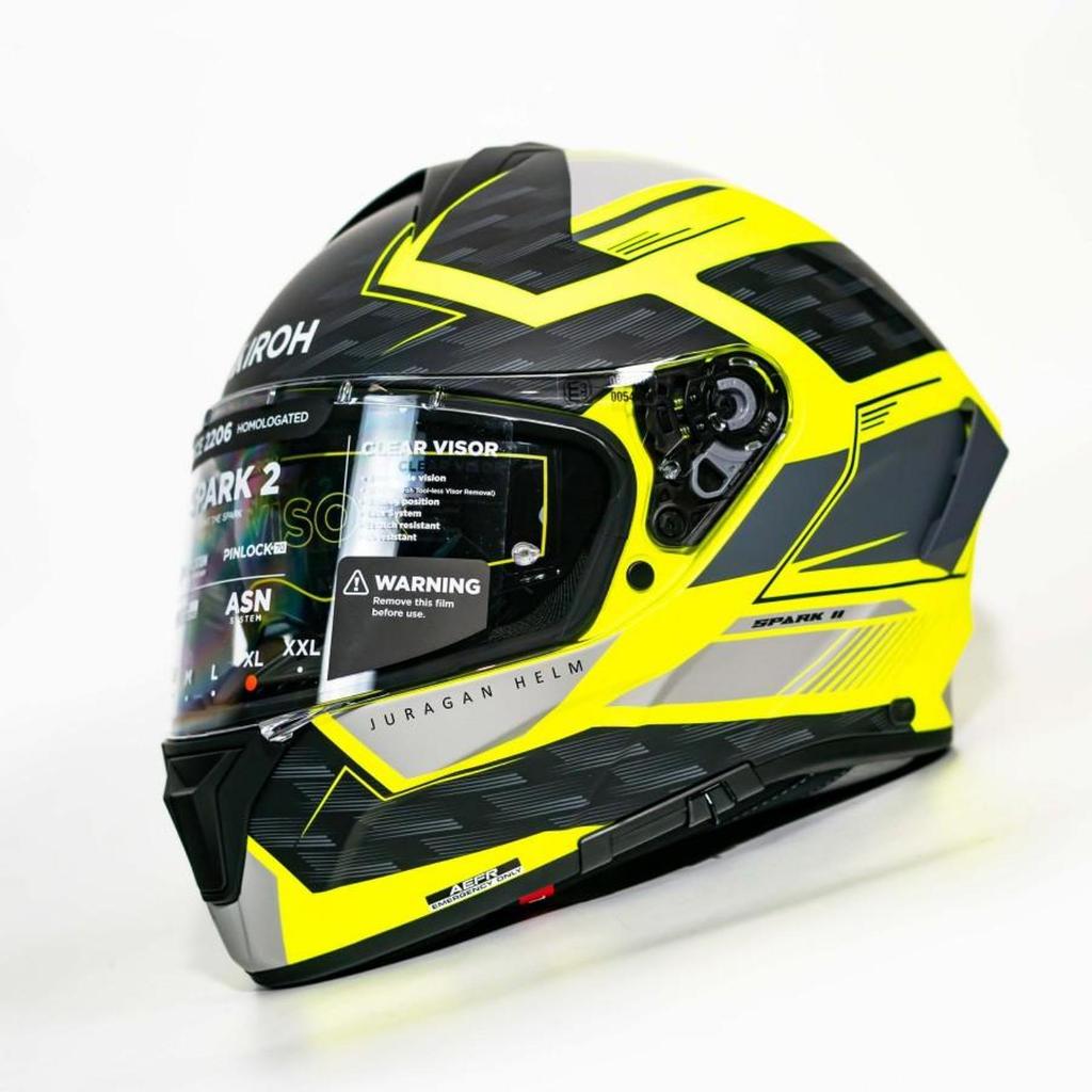 AIROH SPARK 2 ZENITH YELLOW MATT FULL FACE HELMET AIROH ORIGINAL