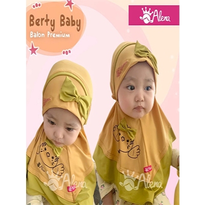 456 Hijab Berty Baby Ori Alena || Jilbab Anak Bayi Usia 0-2 Tahun Bahan Jersey Balon Premium Adem