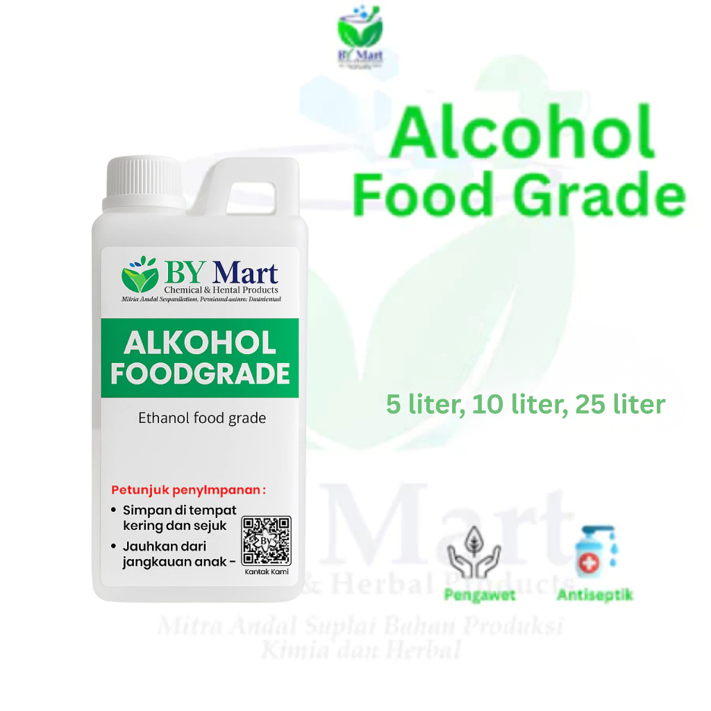BY KIMIA & HERBAL - Ethanol Food Grade / Alkohol Food Grade / Alkohol Murni / Alkohol 96% / Etanol F