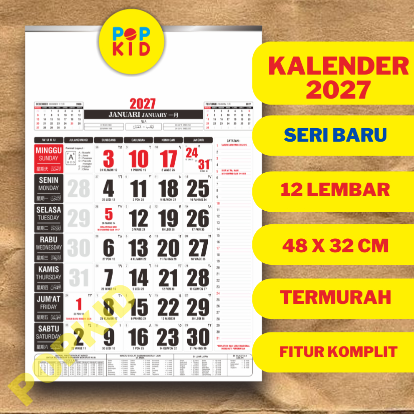PROMO KALENDER KERJA 2027 TERMURAH READY STOCK - BEST SELLER