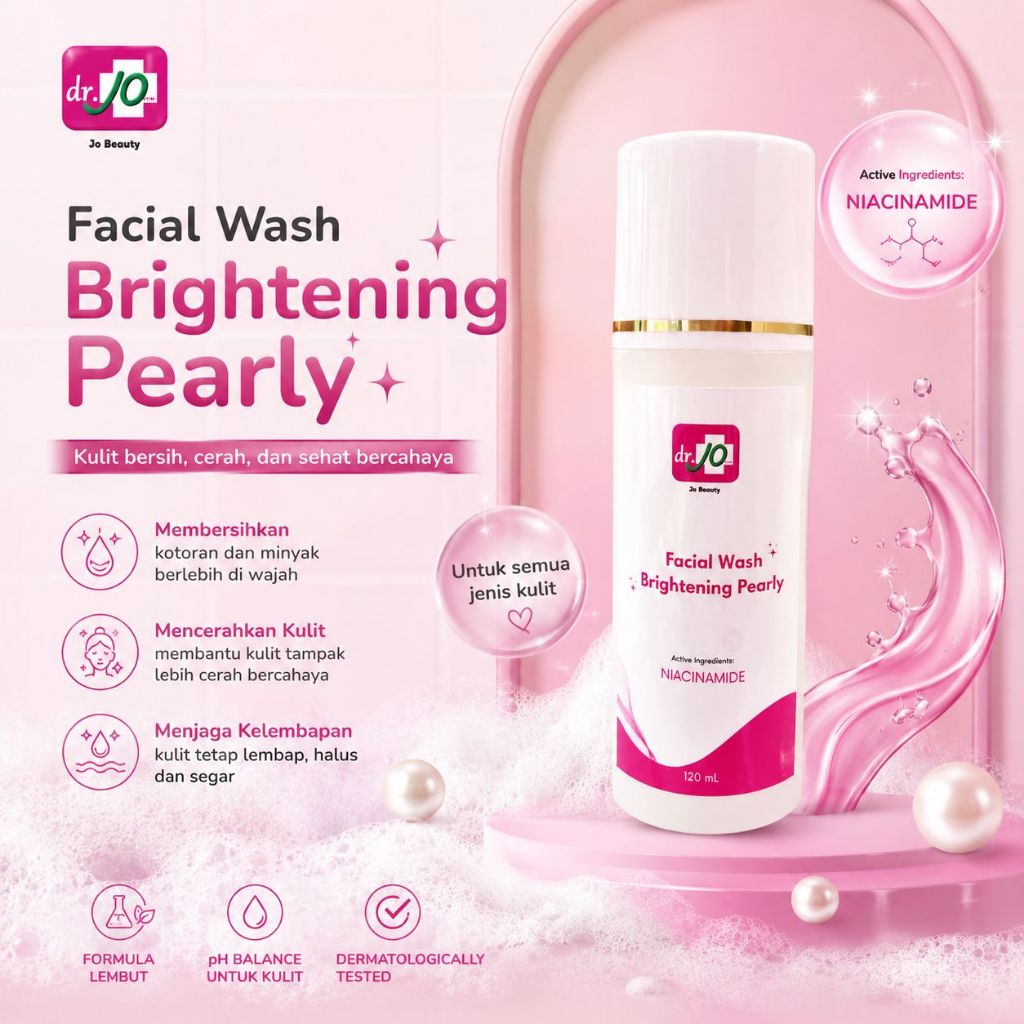 DR JO FACIAL WASH WHITENING KLINIK DR.JO | SABUN BRIGHTENING MENCERAHKAN BPOM AMAN HALAL