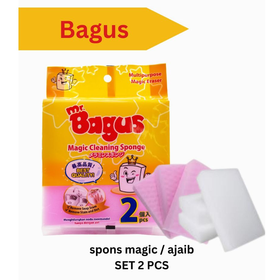 SET 2 SPONS MAGIC AJAIB PEMBERSIH SERBAGUNA MR BAGUS SPON CUCI PIRING SEPATU PERABOT