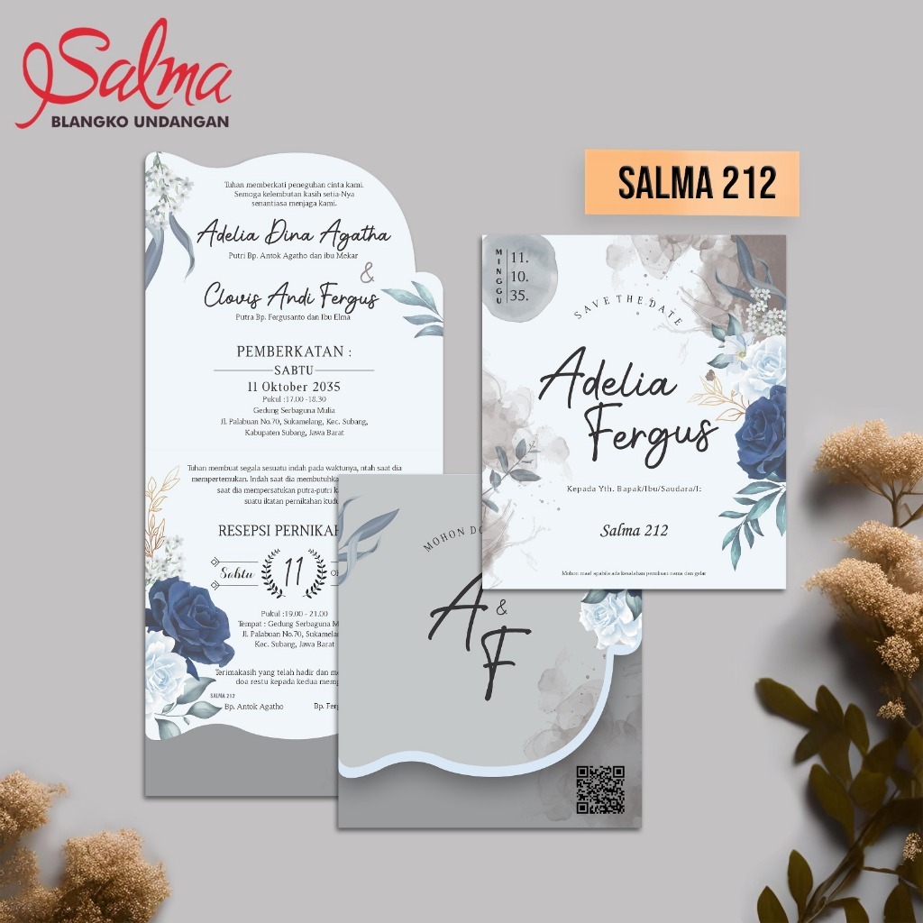 BLANGKO SALMA 212 - BLANGKO UNDANGAN SALMA - BLANGKO UNDANGAN KOSONGAN