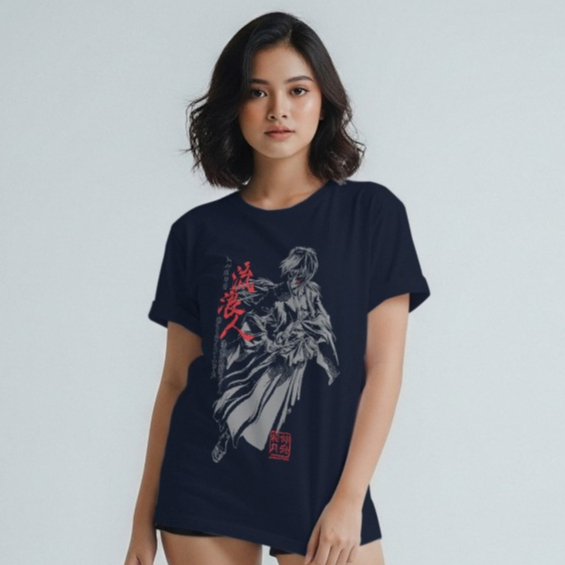Kaos Kenshin Himura Baju Anime Rurouni Kenshin
