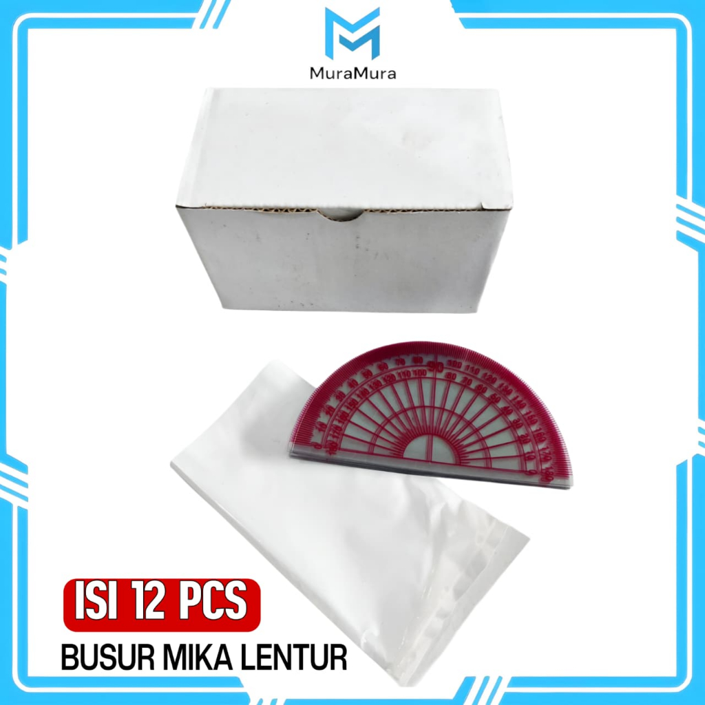 [12 Pcs] Garisan Busur Mika Bahan Lentur/Penggarisan Busur Mika/Garisan Busur Mika Plastik