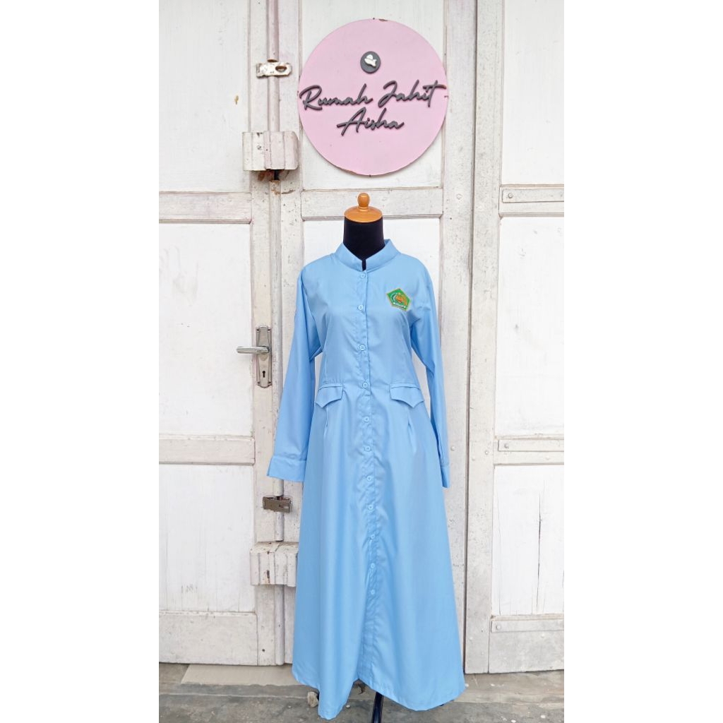 Gamis KEMENAG Biru (GRATIS LOGO) | Rumah Aisha