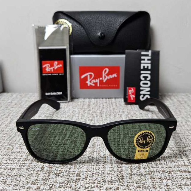 Kacamata RayBan New Wayfarer RB2132 622 Black Doff Original