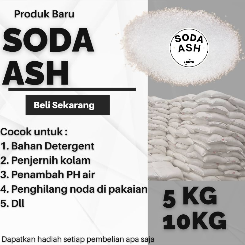 SODA ASH 10KG - SODA ASH - BAHAN DETERGENT - BAHAN SABUN - SODA - GSM SODA 10KG1