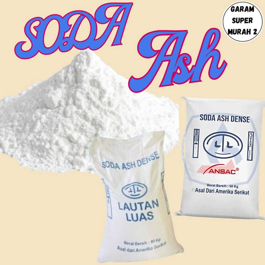 SODA ASH 2KG - SODA ASH - BAHAN DETERGENT - BAHAN SABUN - SODA - GSM SODA 2KG1