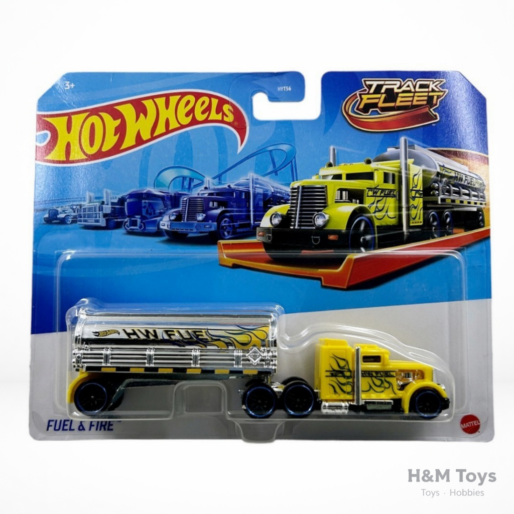 Hot Wheels Track Fleet Fuel & Fire - Hot Wheels Truck Tangki Track Fleet